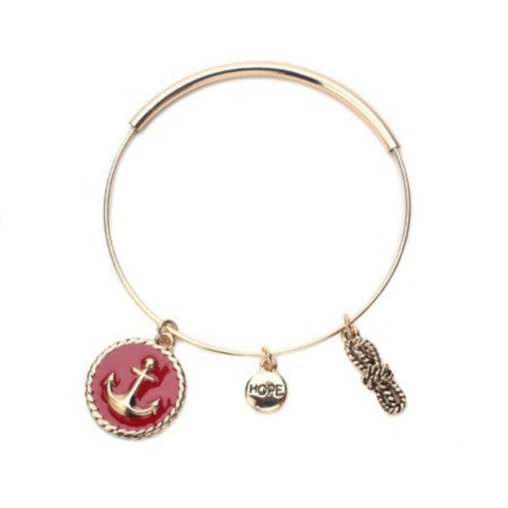 Anchor and Hope Charm Bracelet